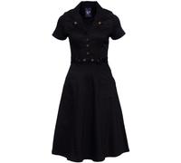 Queen Kerosin Swingkleid mit Rock in A-Linie und Buttonfly in der Front QK520101
