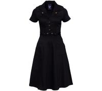 Queen Kerosin Swingkleid mit Rock in A-Linie und Buttonfly in der Front QK520101
