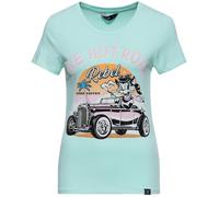 Queen Kerosin The Hot Road Rebel Ladies T-Shirt, turquoise, size M for Women