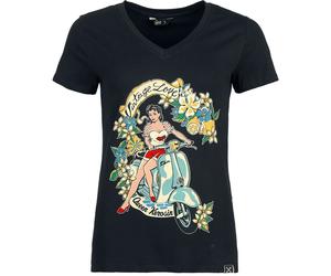 Queen Kerosin Vintage Love T-shirt black S