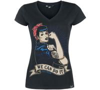 Queen Kerosin We Can Do It T-Shirt black S
