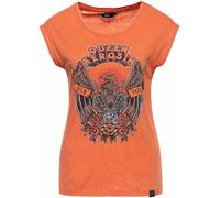 Queen Kerosin Wild & Free Ladies T-Shirt, orange, size M for Women