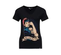 Queen Kerosin Women's We can do it T-Shirt, Black, M