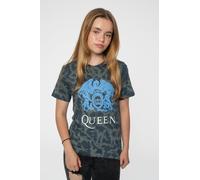 Queen Kids Blue Crest Dye Wash T Shirt - Medium (7/8 Yrs)