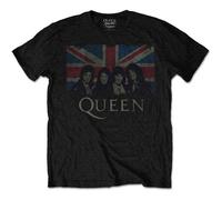 Queen Kids T-Shirt Vintage Union Jack Black (3-4yrs)
