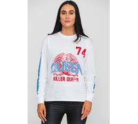 Queen Killer 74 Stripes Long Sleeve T-Shirt in White | Size: 2XL Queen White 2XL