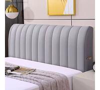 Queen King Bed Head Cover, Soft Diamond Velvet Cotton Quilted Bed Headboard Slipcover Single Double Wooden Leather Fabric Bed Backrest Protector Headboards Cover Bedroom Decoration ( Color : Light gre