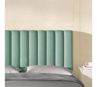 Queen King Bed Head Cover, Soft Diamond Velvet Cotton Quilted Bed Headboard Slipcover Single Double Wooden Leather Fabric Bed Backrest Protector Headboards Cover Bedroom Decoration ( Color : Green , S
