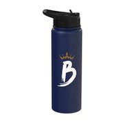 Queen King Letter B - Favorite Letter with Crown Alphabet Stainless Steel Insulated Water Bottle