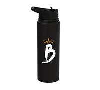 Queen King Letter B - Favorite Letter with Crown Alphabet Stainless Steel Insulated Water Bottle