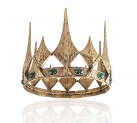 Queen King Opal Crown Round Royal Crown For Prom Pageant Birthday Party Valentines Costume