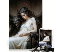 Queen Lilith, Demoness And Gargoyle 1000 Piece Jigsaw Puzzles for Teenagers Jigsaw Logic Ability Toy Soft Relax Accurate Cut Cherished Gift (38x26cm)
