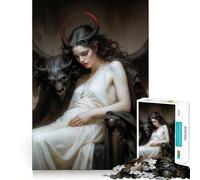 Queen Lilith, Demoness And Gargoyle Jigsaw Puzzles for Adults 1000 Piece Mind Puzzle Slow Enjoy Image Assembly Perfect Present (50x75cm)