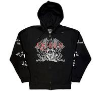 Queen Logo & Crest Outline Zipped Hoodie XL Grey