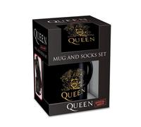 Queen Logo Mug And Sock Set Black/gold (One Size)