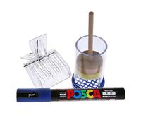 Queen Marking Kit - Complete Set with Marker Pen, Queen Marker Cage & Plastic Queen Clip Catcher (Blue)