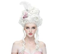 Queen Mary Retro Aristocratic Wig, 18th Century Vintage Halloween Costume | 60s Cosplay Wig Party Props For Role Play Masquerade Carnival Stage Photo Prop
