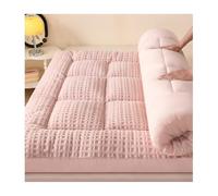 Queen Mattress Pad Soft 2.4 Inch Bed Topper With Straps Fits Twin Full King Size Fluffy Down Alternative Filling Mattresses Topper Milk Fleece Fabric(E,TWIN-90 * 200CM)