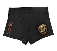 Queen Men's Classic Crest Logo Boxer Shorts in Black | Size: Small Queen Black S