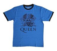 Queen Men's Crest Logo T-Shirt in Blue | Size: XL Queen Blue XL