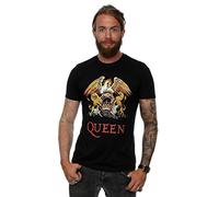 Queen Men's Crest Logo T-Shirt Large Black