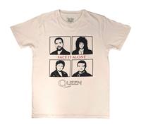 Queen Men's Face It Alone Squares T-Shirt in Natural | Size: Small Queen Natural S