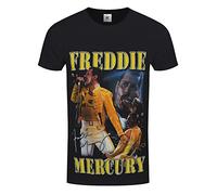 Queen Men's Freddie Mercury Live Homage T-Shirt Black