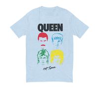 Queen Men's Hot Space Album T-Shirt in Light Blue | Size: XL Queen Light Blue XL
