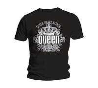 Queen Men's Sheer Heart Attack Short Sleeve T-Shirt, Black, Medium