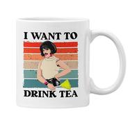 Queen Mug I Want to Drink Tea Funny Gift for Him Or Her Freddy Mercury (White #2)