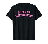 Queen Multitasking Busy Mom Office Work Humor Chaos Desk Job T-Shirt