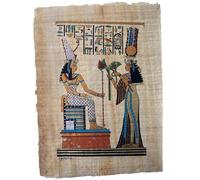 Queen Nefertari Offering Flowers, a Symbol of Love in Ancient Egypt, Egyptian Decor, Wall Art Papyrus, 9x13 Inches