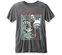 Queen 'News of The World' (Grey) Burnout T-Shirt (x-Large)
