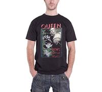 Queen News of the World New Distressed Official Mens New Black T Shirt