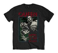 Queen News of The World Official Tee T-Shirt Mens Unisex (Large) Black