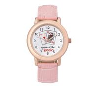 Queen of Books Women's Easy Read Watches Flexible Three Hand Round Case Quartz Watch for Small Wrists