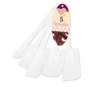Queen of Cakes 5 Spatulas Assorted Sizes White Small & Large