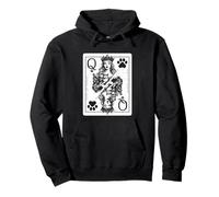 Queen Of Cats Card Game Queen Playing Card Cat Lady Pullover Hoodie
