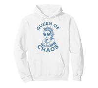 Queen Of Chaos Funny Vintage Women's Girls Pullover Hoodie