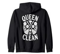 Queen Of Clean Houskeeping Champion Style Zip Hoodie