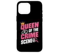 Queen Of Crime Scene Forensic Science Evidence Technician Case for iPhone 16 Pro Max