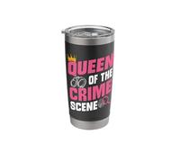 Queen of Crime Scene Forensic Science Evidence Technician Stainless Steel Insulated Tumbler