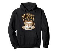 Queen Of Cuppas Funny Tea Cup Tea Drinker Tea Lover Pullover Hoodie