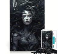 Queen Of Darkness Jigsaw Puzzles for Adults 1000 Piece Mind Puzzle Slow Enjoy Image Assembly Perfect Present (38x52cm)