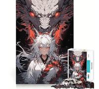 Queen of Dragons Jigsaw Puzzles for Adults1000 Pieces Strengthen Memory Home Pastime Clean Edge Elegant Gift (38x26cm)