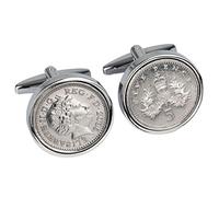Queen of England Cufflinks - QEII - Keepsake - 2006 5p Coin
