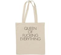 Queen of F*cking Everything Natural Cotton Tote Bag White