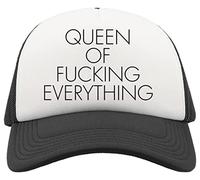Queen of F*cking Everything Unisex Breathable Half Mesh Cap Hat Baseball Cap Sport Active Black One Size