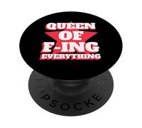 Queen Of F-ing Everything (Funny Proud Rebel Statement) PopSockets Adhesive PopGrip
