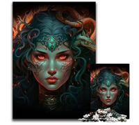 Queen of Fire 1000Pc Adults Jigsaw Puzzle Wooden Jigsaw Puzzles Fun at Home Activities, Birthday Present, Travel Gifts 50x75CM/19.68x29.52inch